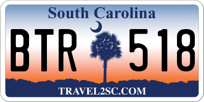SC license plate BTR518