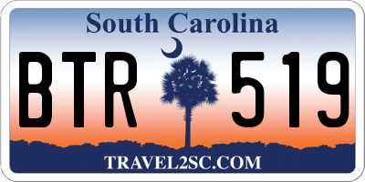 SC license plate BTR519