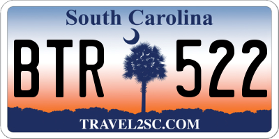 SC license plate BTR522