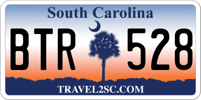SC license plate BTR528