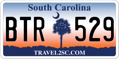 SC license plate BTR529