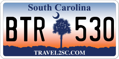 SC license plate BTR530