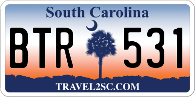 SC license plate BTR531