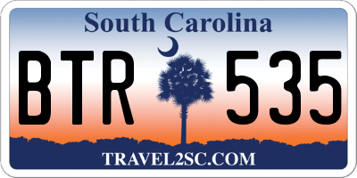 SC license plate BTR535