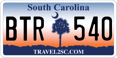 SC license plate BTR540