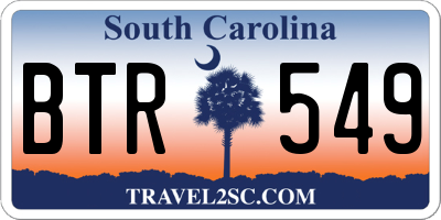 SC license plate BTR549