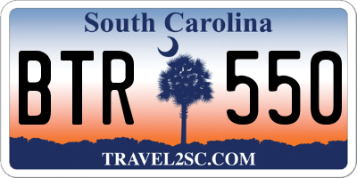 SC license plate BTR550