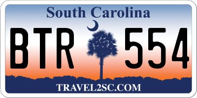 SC license plate BTR554