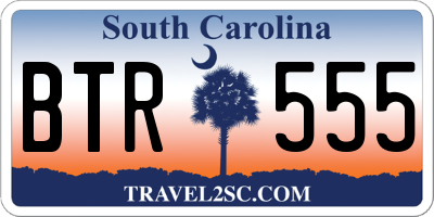 SC license plate BTR555