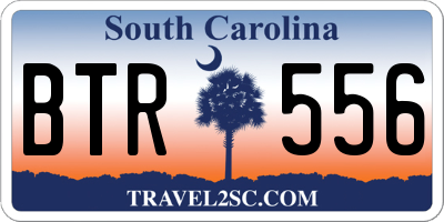 SC license plate BTR556
