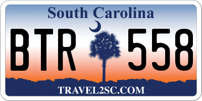 SC license plate BTR558