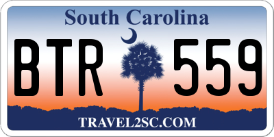SC license plate BTR559