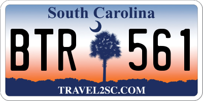 SC license plate BTR561