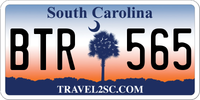 SC license plate BTR565
