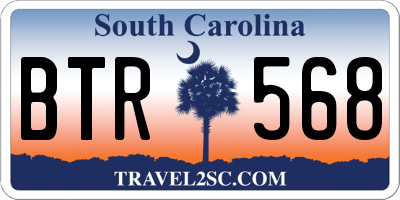 SC license plate BTR568