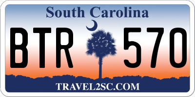 SC license plate BTR570