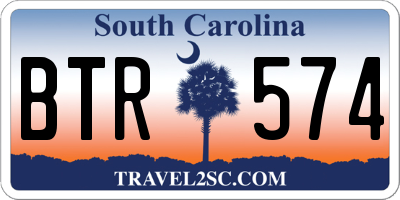 SC license plate BTR574