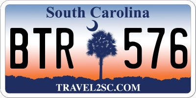 SC license plate BTR576