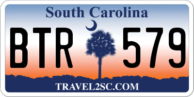 SC license plate BTR579