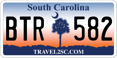 SC license plate BTR582