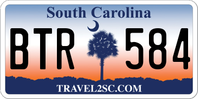 SC license plate BTR584