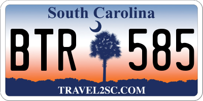 SC license plate BTR585