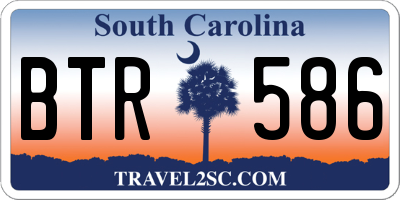 SC license plate BTR586
