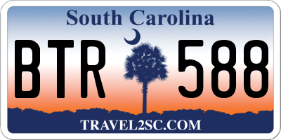 SC license plate BTR588