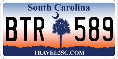 SC license plate BTR589