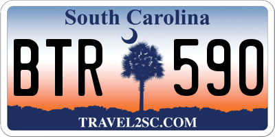 SC license plate BTR590