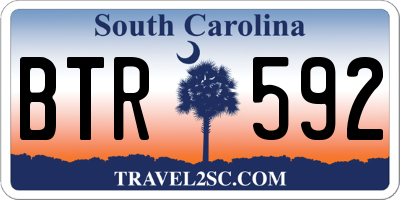 SC license plate BTR592