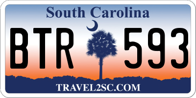 SC license plate BTR593