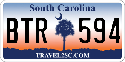 SC license plate BTR594