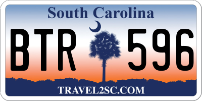 SC license plate BTR596