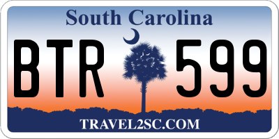SC license plate BTR599