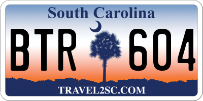 SC license plate BTR604