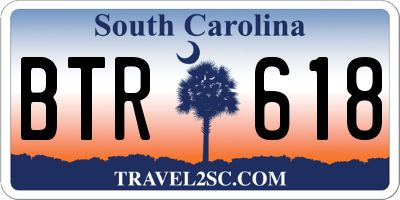 SC license plate BTR618