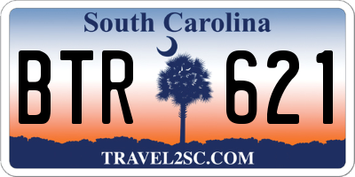 SC license plate BTR621
