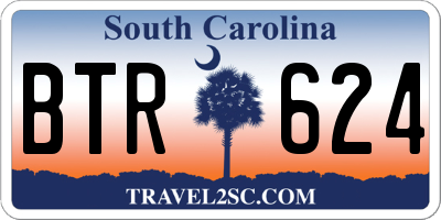 SC license plate BTR624