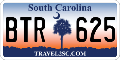 SC license plate BTR625