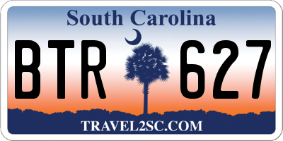 SC license plate BTR627