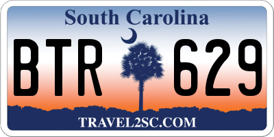 SC license plate BTR629