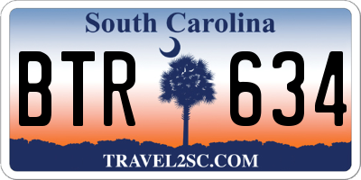 SC license plate BTR634