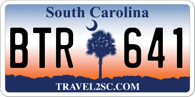 SC license plate BTR641
