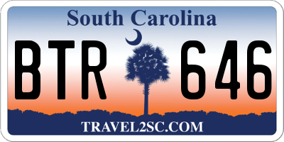 SC license plate BTR646