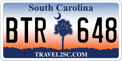 SC license plate BTR648