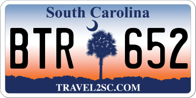 SC license plate BTR652