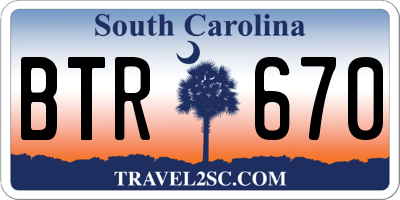 SC license plate BTR670