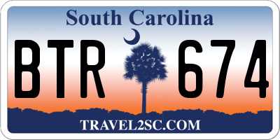 SC license plate BTR674