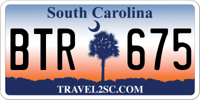 SC license plate BTR675